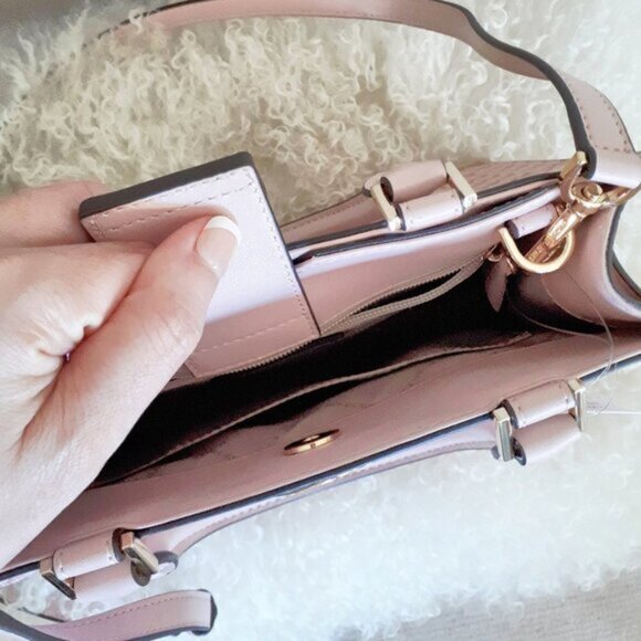 NWT MICHAEL Michael Kors Reagan blossom pink medium satchel - Picture 7 of 8